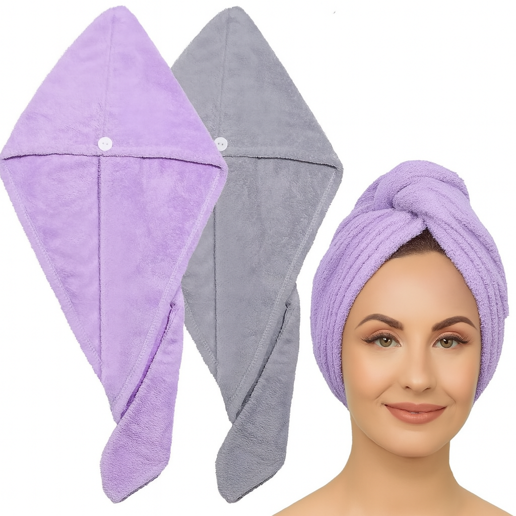 “Quick Dry Microfiber Hair Towel Wrap Turban for Women & Girls – Anti-Frizz Hair Care Towel”