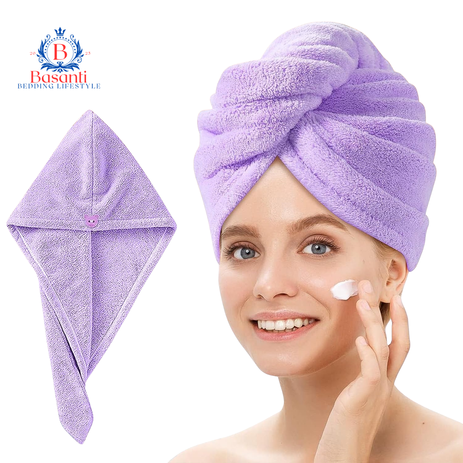 “Quick Dry Microfiber Hair Towel Wrap Turban for Women & Girls – Anti-Frizz Hair Care Towel”