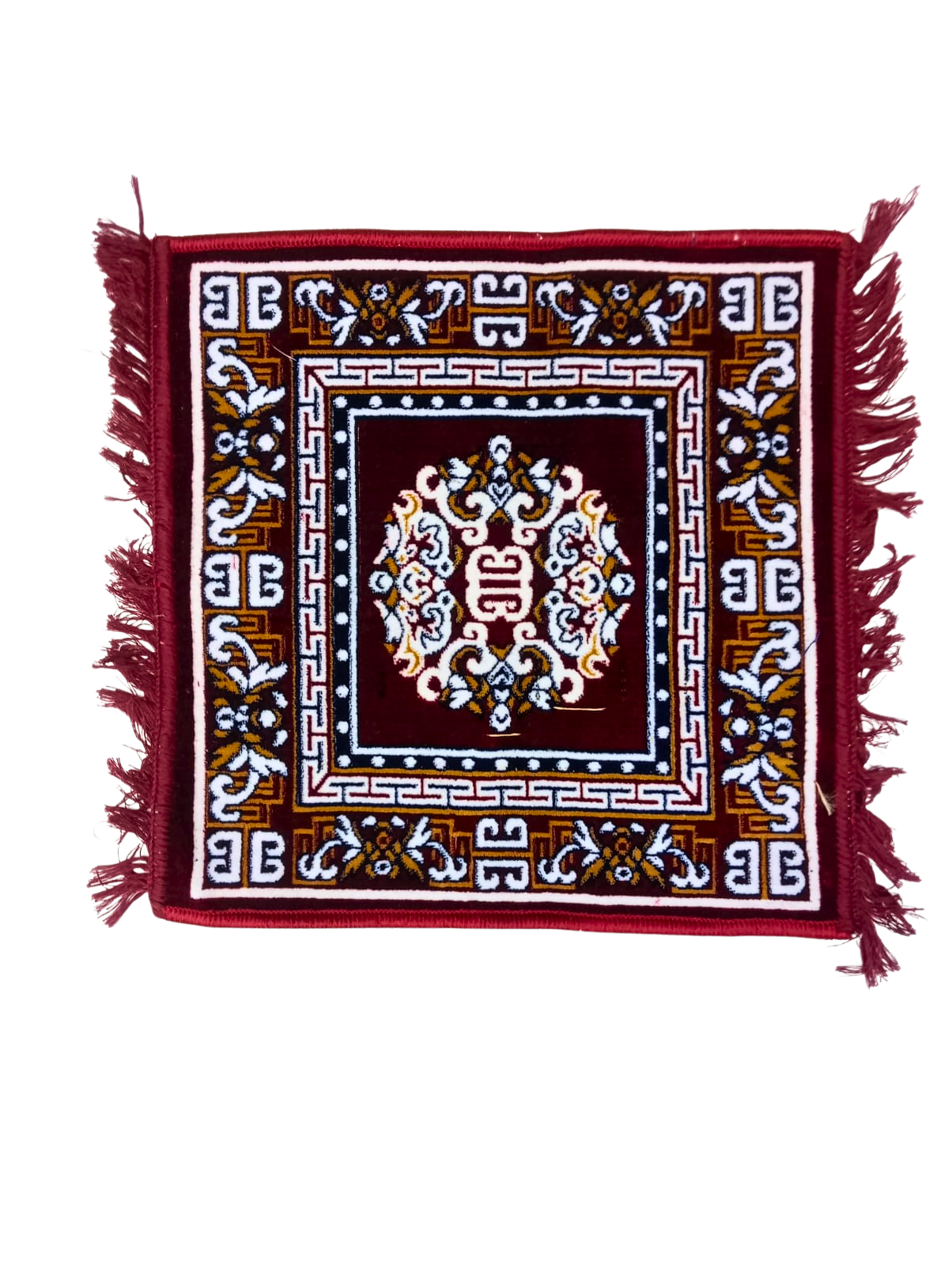 Velvet Prayer Mat Pooja Aasan Cloth 20x20 Inch for Mandir
