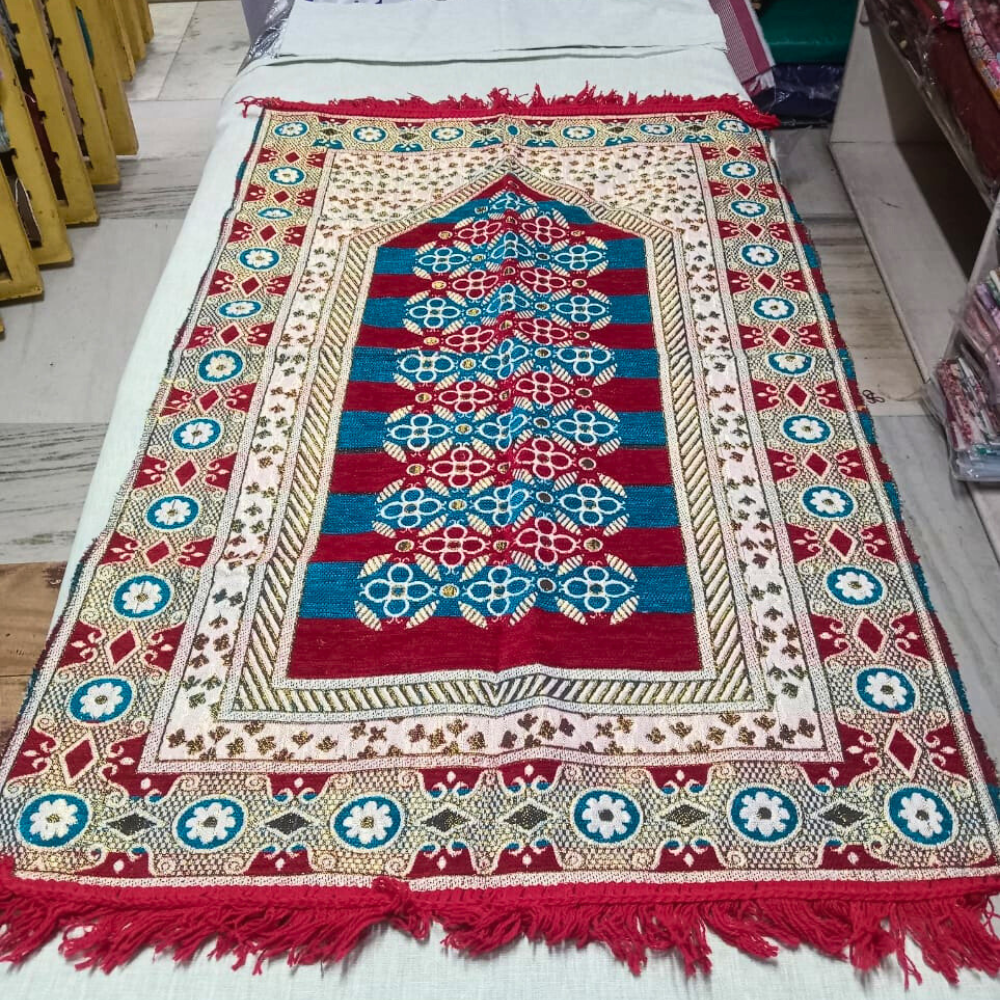 Premium Cotton Muslim Prayer Mat (Sutir Namaz Pati) – Soft, Washable & Handcrafted