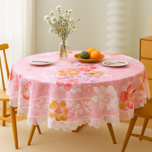 Flavio Premium Round Table Cover – Elegant Fabric Table Cloth for Dining & Center Tables