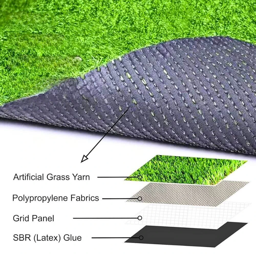 High-Density Artificial Lawn Carpet – Green Grass Mat for Balcony Decor