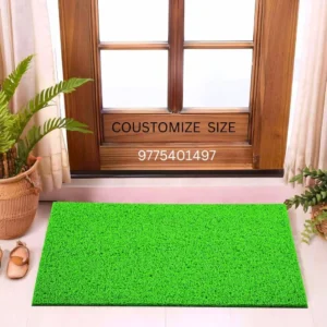 PVC Coil Door Mat in Front of Wooden Door – Anti-Slip Washable Floor Mat (Custom Size)