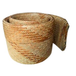 “Rattan Free Size Sheetal Pati – Handwoven Natural Madur Mat for Sleeping and Floor Use (Brown)”