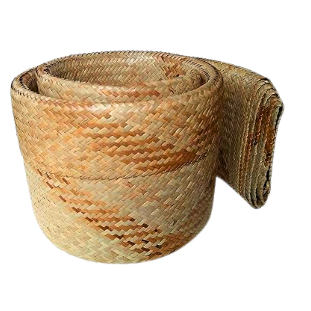 “Rattan Free Size Sheetal Pati – Handwoven Natural Madur Mat for Sleeping and Floor Use (Brown)”