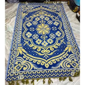“Blue Cotton Galicha Soft Floor Mat – Free Size”