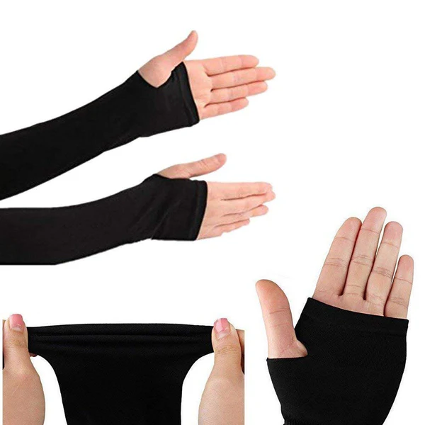 Stretchable arm sleeves for running cycling and gym