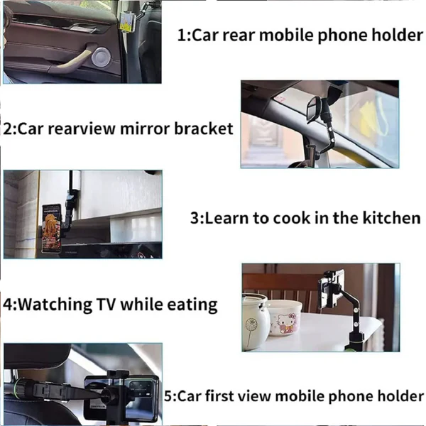 car rear view mirror phone holder