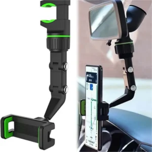 360 rotatable car rear view mobile holder