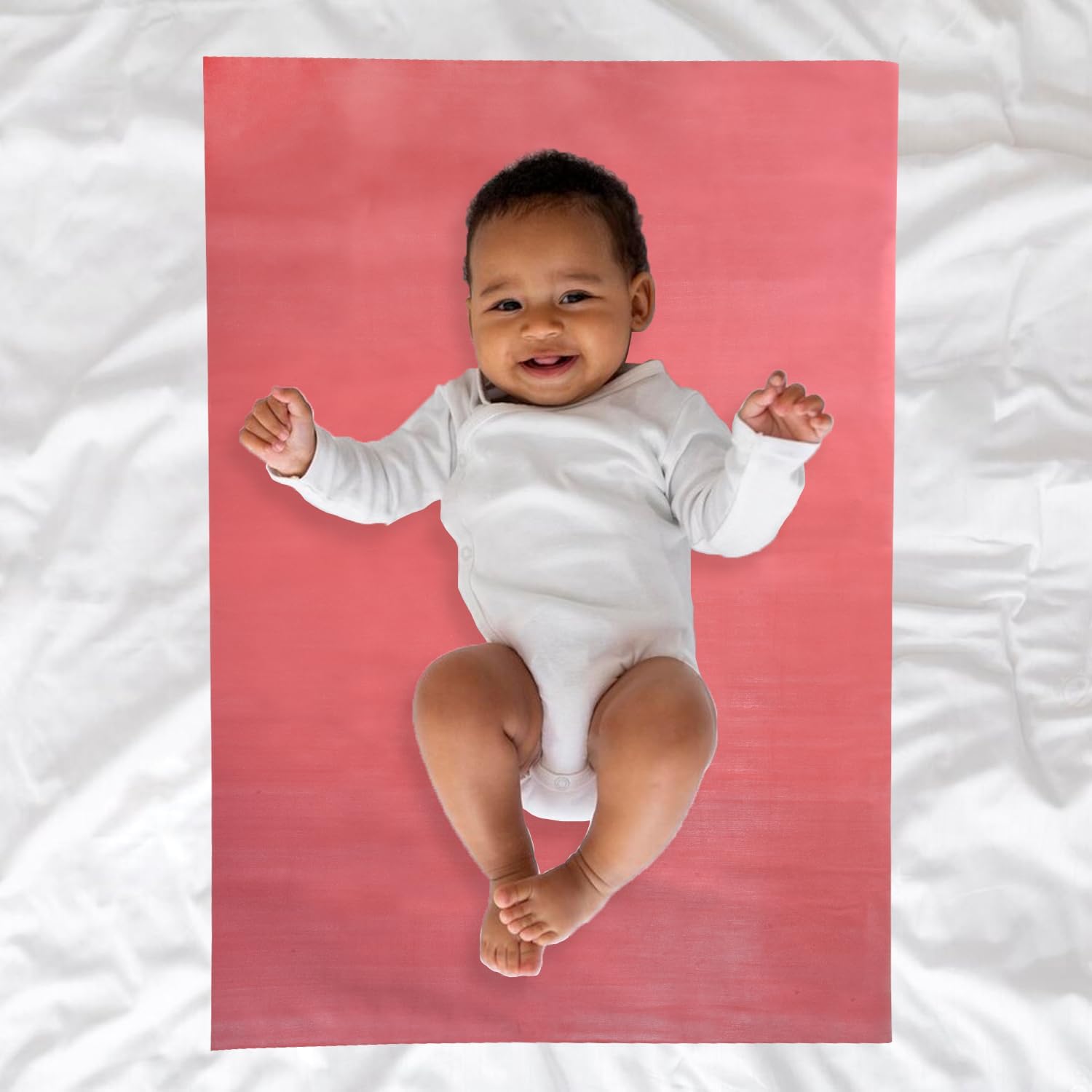 waterproof rubberized bed sheet peach